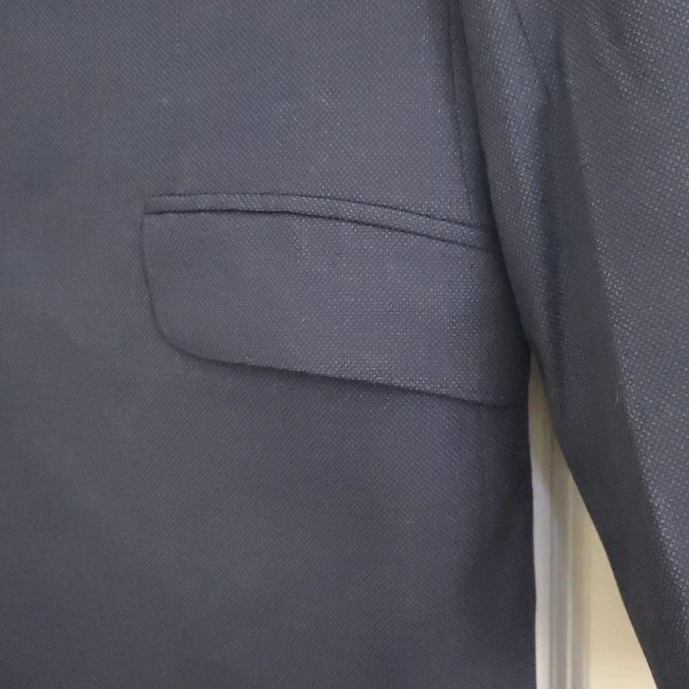 Classic Wool Navy Blue Men's Suit - Picture 5 of 8